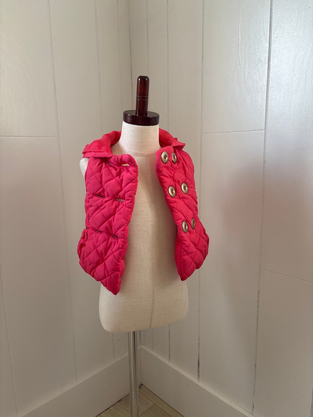 Kids Headquarters Salmon Pink Hooded Vest, Size 24 M
